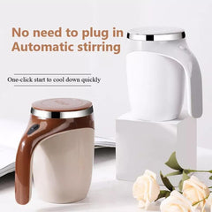 Rechargeable Model Automatic Stirring Cup Coffee Cup High Value Electric Stirring Cup Lazy Milkshake Rotating Magnetic Water Cup - GrandNonStop