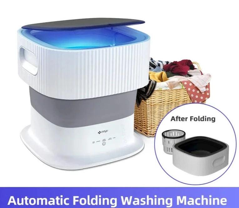 MOYU Foldable Washing Machine Portable Automatic Folding Mini Laundry Washer for Socks Baby Clothes Travel Home Appliance - GrandNonStop