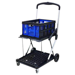 Multi-purpose Folding Double-decker Cart | Portable Storage - GrandNonStop