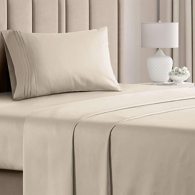 Simple Three-Piece Bed Sheet Set for Your Hotel or Apartment - GrandNonStop