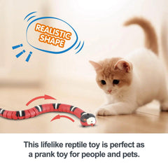 Smart Sensing Snake Interactive Cat Toys Automatic Toys For Cats USB Charging Accessories Kitten Toys for Pet Dogs Game Play Toy - GrandNonStop