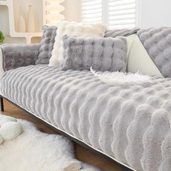 Thicken Rabbit Plush Sofa Cover Universal Non-slip Sofa Mat Winter Warm Soft Sofa Towel Couch Cushion for Living Room Home Decor - GrandNonStop