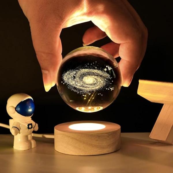 Crystal Ball 3D Night Light – LED Lamp for Home